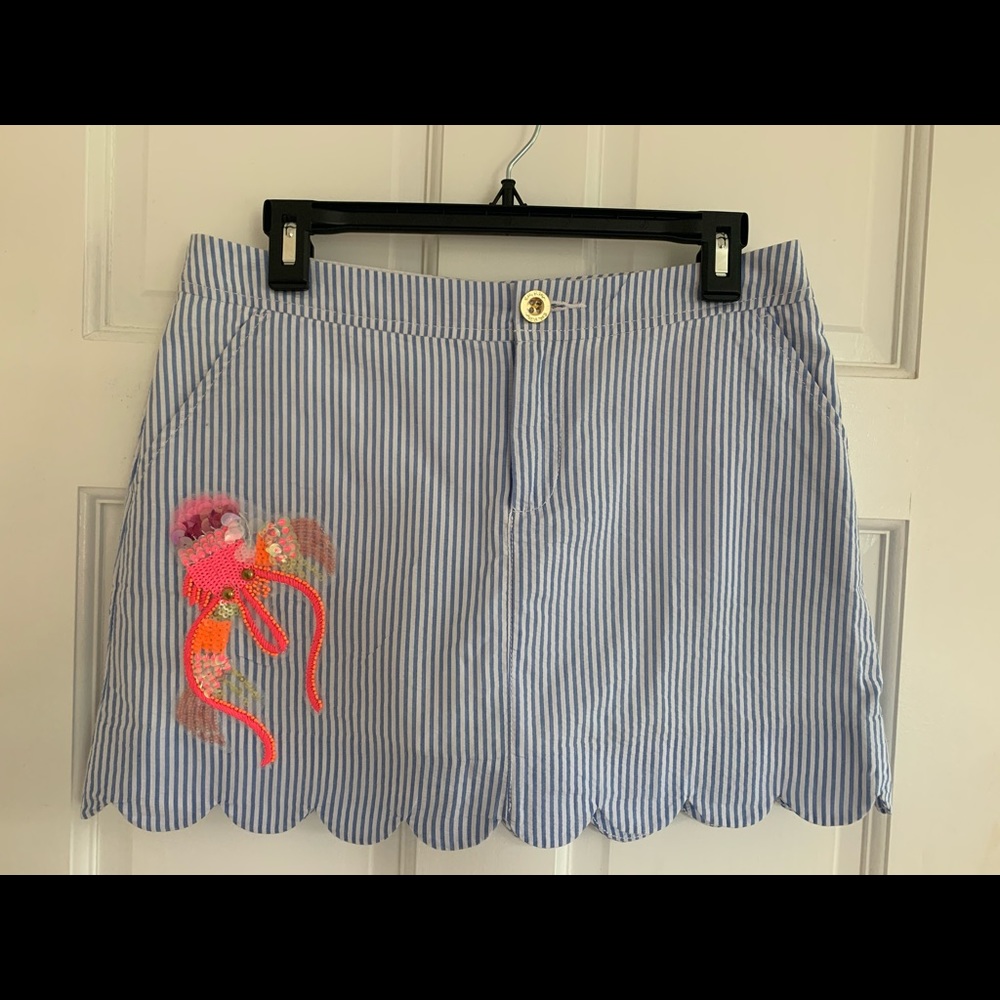 Lily Pulitzer Seersucker Skort with Octopus